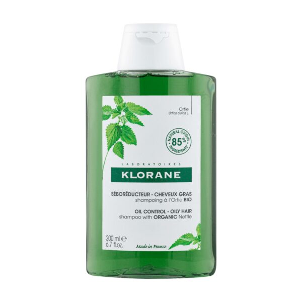 KLORANE – SHAMPOING SÉBORÉDUCTEUR À L’ORTIE BIO – CHEVEUX GRAS 200 ML