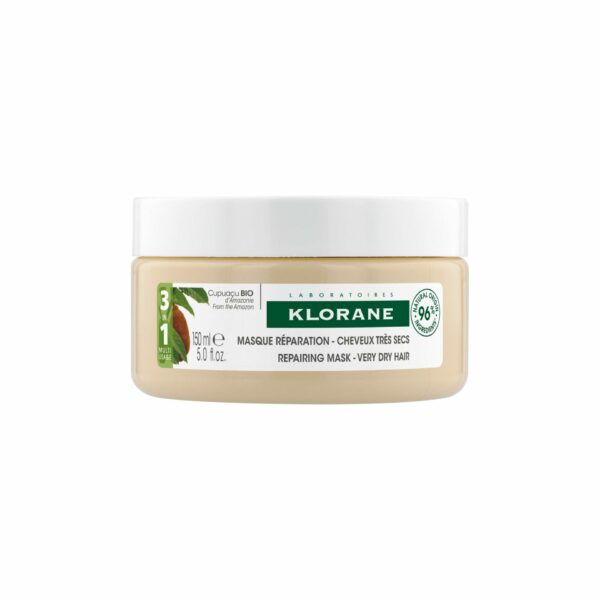 KLORANE – MASQUE RÉPARATION 3 EN 1 AU CUPUAÇU BIO – CHEVEUX TRÈS SECS 150 ML