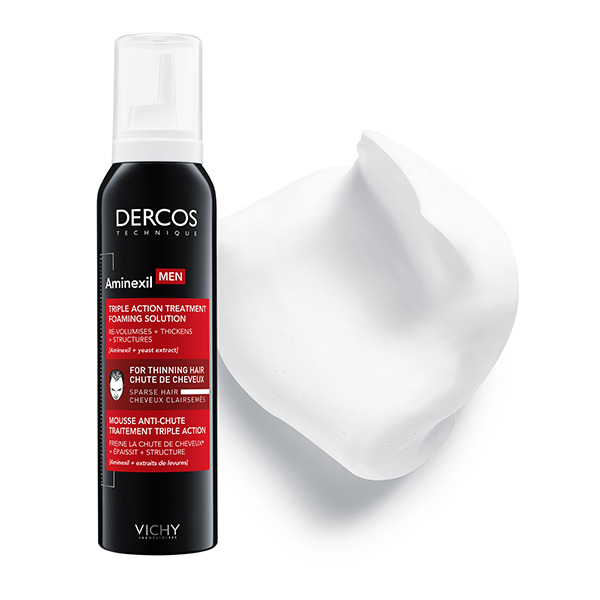 VICHY DERCOS AMINEXIL MEN MOUSSE ANTI-CHUTE TRAITEMENT TRIPLE ACTION | 150 ML