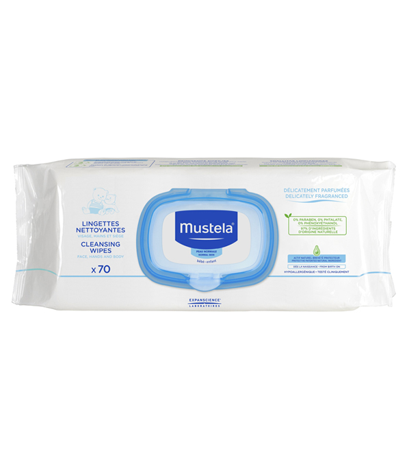 MUSTELA LINGETTES NETTOYANTES – 70 PIÉCES