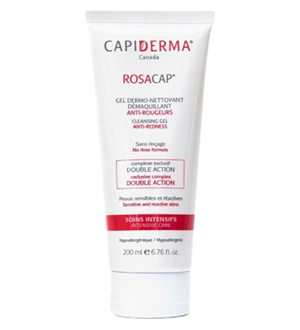CAPIDERMA – ROSACAP GEL DERME-NETTOYANT DÉMAQUILLANT ANTI-ROUGEURS – 200 ML