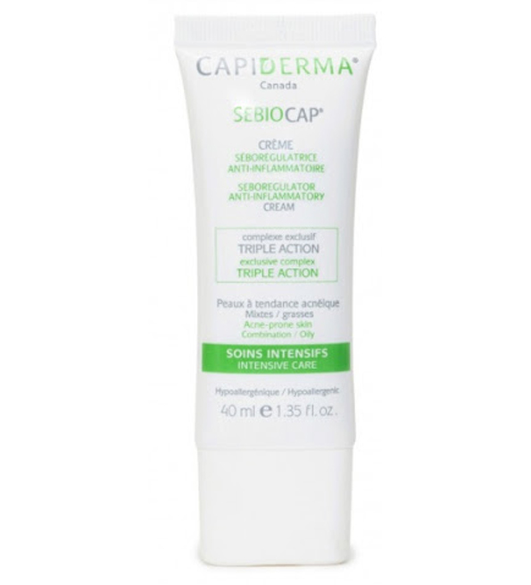 CAPIDERMA SEBIOCAP CRÈME VISAGE POUR PEAUX À TENDANCE ACNÉIQUE 40 ML