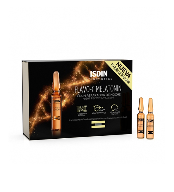 ISDIN FLAVO-C MELATONIN SERUM REPARATEUR NUIT 30AMPOULES*2 ML