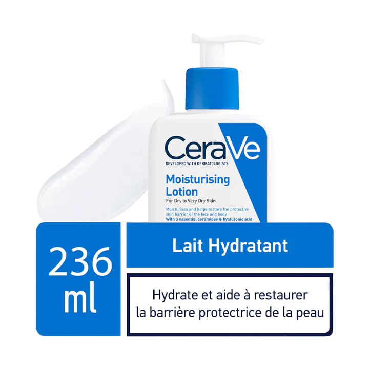 CERAVE LAIT HYDRATANT LÉGER PEAU SÈCHE À TRÈS SÈCHE | 236 ML