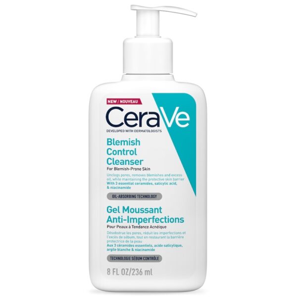 CERAVE GEL MOUSSANT ANTI-IMPERFECTIONS | PEAU GRASSE À TENDANCE ACNÉIQUE | 236 ML
