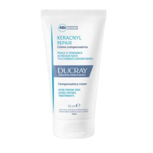 DUCRAY CRÈME VISAGE COMPENSATRICE DU DESSÈCHEMENT CUTANÉ INDUIT PAR UN TRAITEMENT ANTI-ACNÉIQUE ORAL KERACNYL REPAIR CRÈME 50 ML