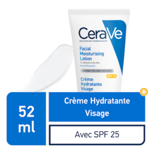 CERAVE CRÈME HYDRATANTE VISAGE SPF25 PEAU NORMALE À SÈCHE | 52 ML