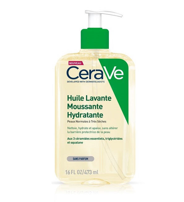 CERAVE HUILE LAVANTE MOUSSANTE HYDRATANTE PEAU TRÈS SÈCHE À ATOPIQUE | 473 ML