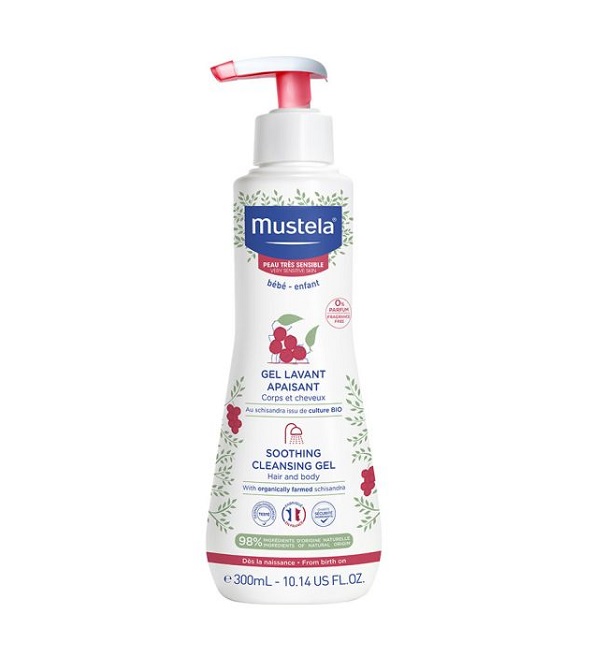 MUSTELA GEL LAVANT APAISANT CORPS ET CHEVEUX PEAUX TRES SENSIBLES 300 ML