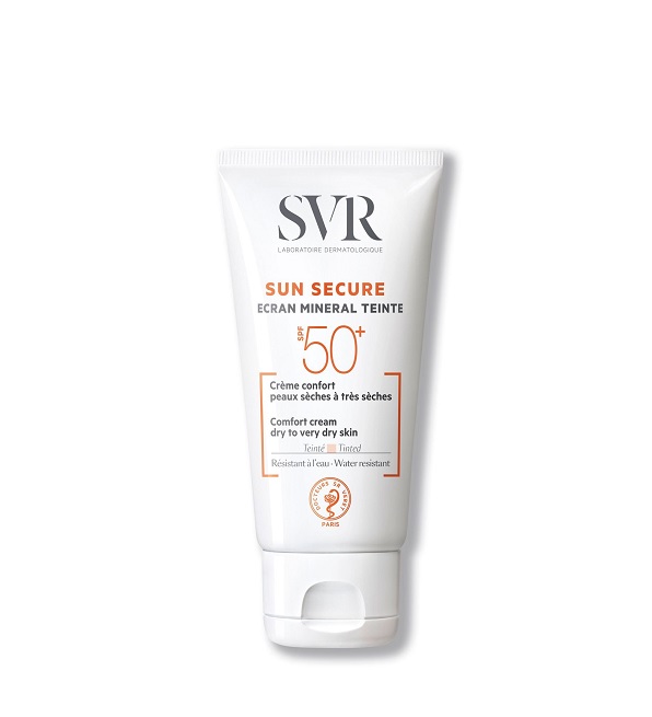 SVR SUN SECURE ÉCRAN MINÉRAL TEINTÉ PEAUX SÈCHES À TRÈS SÈCHES 60G