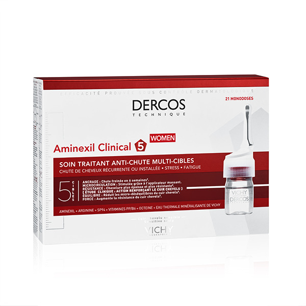 VICHY DERCOS AMINEXIL CLINICAL CURE ANTI-CHUTE FEMMES 21 AMPOULES | 21 X 6 ML